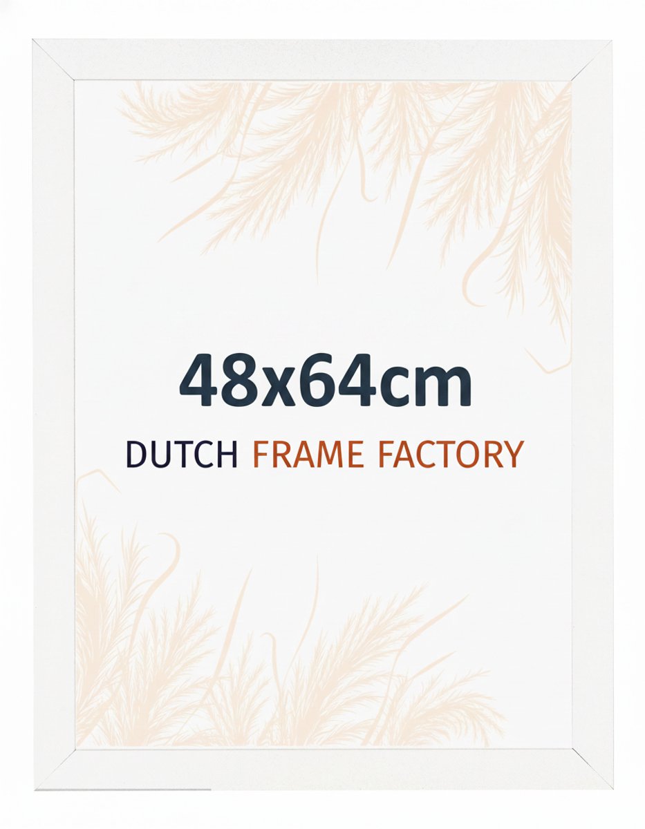 Fotolijst 48x64 cm - MDF - Wit Hoogglans - Benno