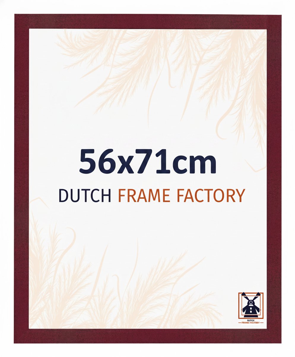 Fotolijst 56x71 cm - MDF - Wijnrood Geveegd - Benno