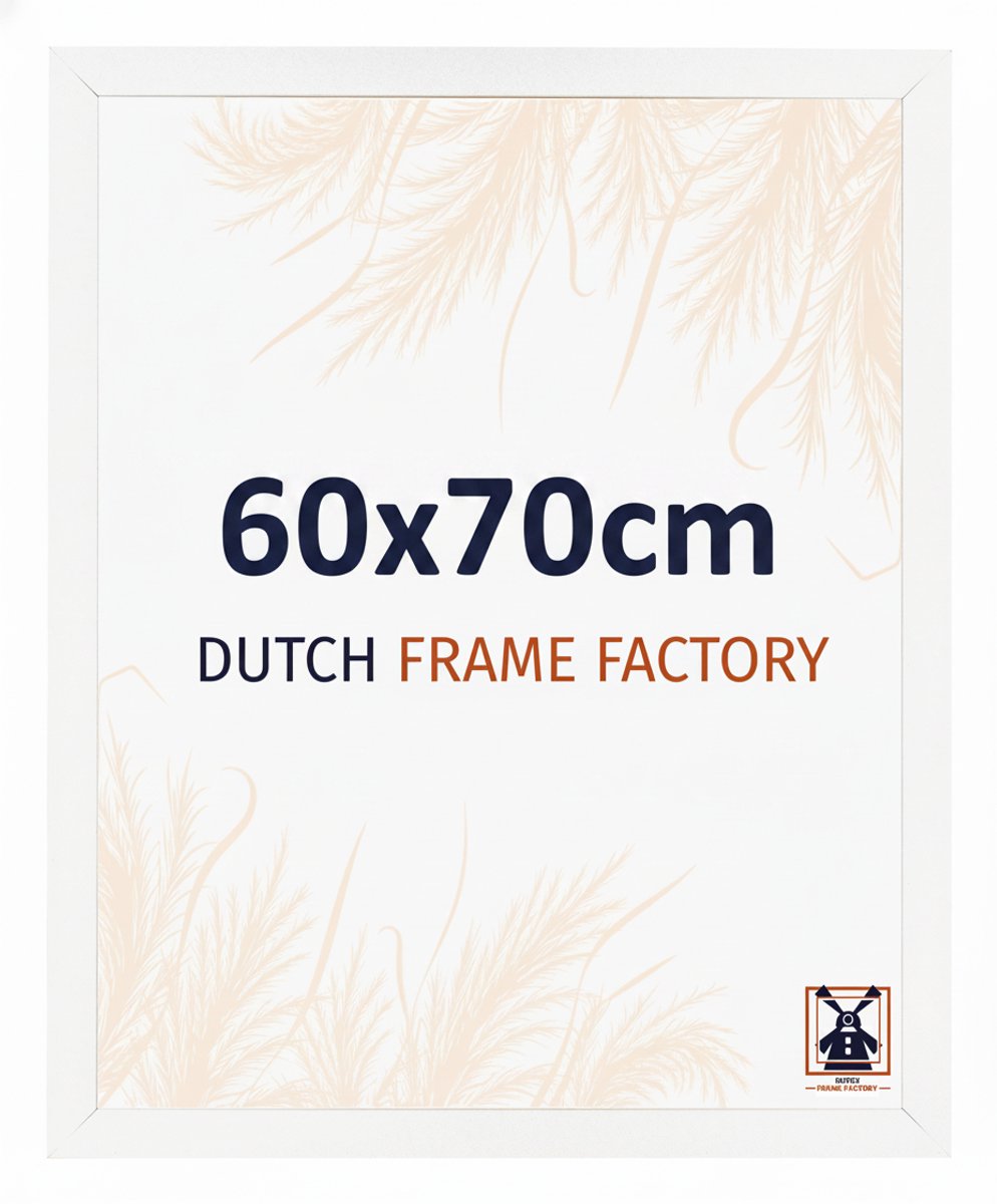 Fotolijst 60x70 cm - MDF - Wit Hoogglans - Benno