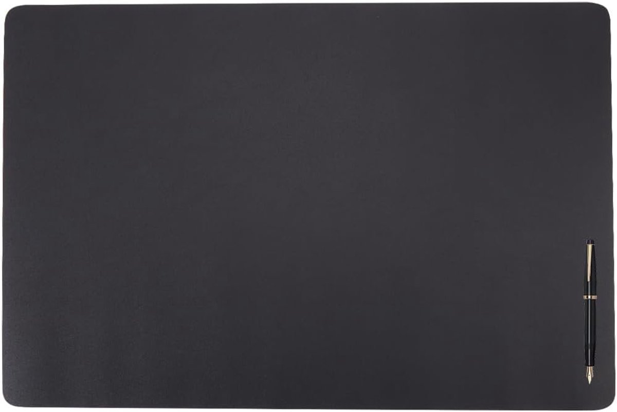 SnelShoppen - Desk Mat Leer Non-Slip Grote Muismat Laptop Schrijfmateriaal Waterdicht Rechthoek PU Leer Gemakkelijk Schoonmaken Zwart 60 x 40 cm