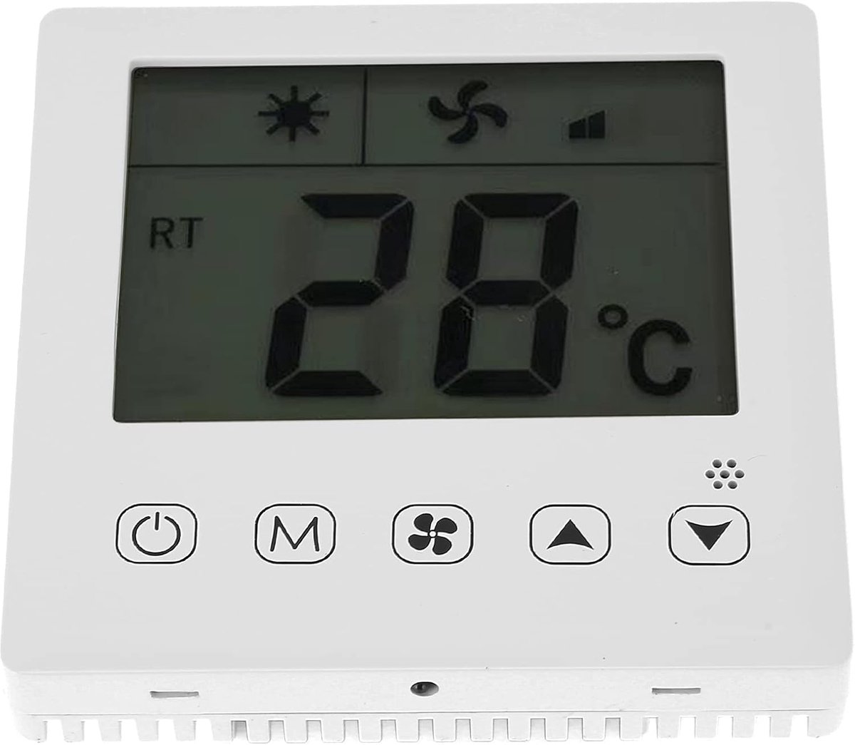 SnelShoppen - Smart Thermostat AC220V met Groot LCD Scherm, Dual Display Fan Coil Temperatuurregeling voor Water- en Vloerverwarming