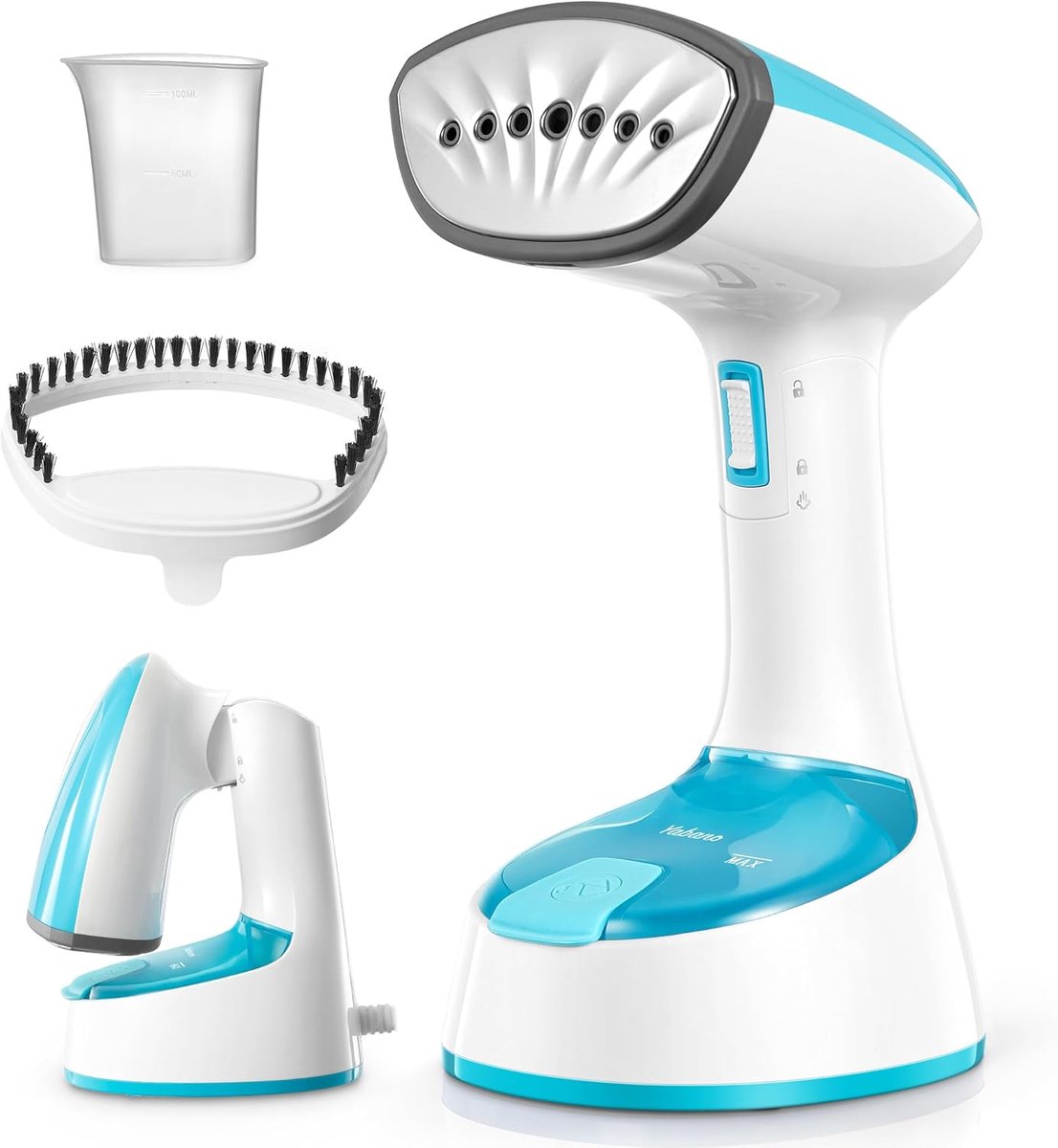 SnelShoppen - Portable Garment Steamer 1200W, Opvouwbare Handstomer met 25s Snelle Verwarming, 20g/min Krachtige Stoom, Lekvrij voor Thuis & Reizen