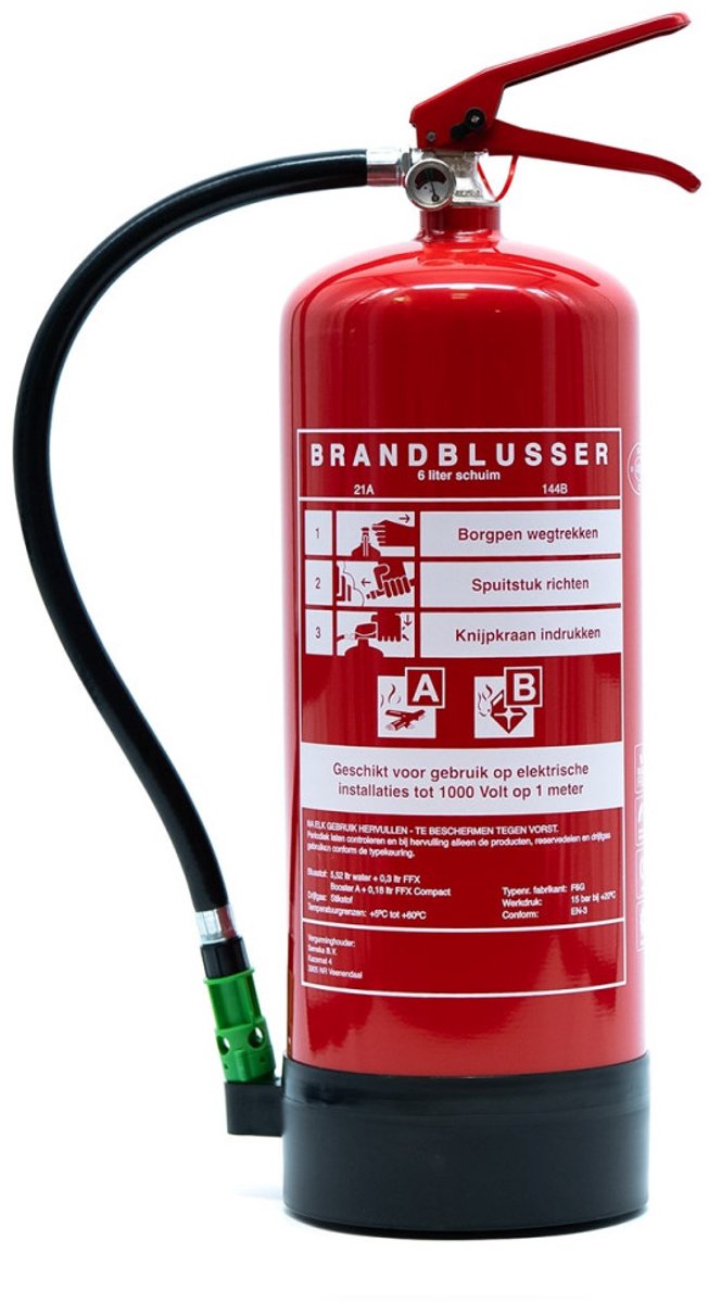 Schuimblusser PFAS vrij AB 6 liter