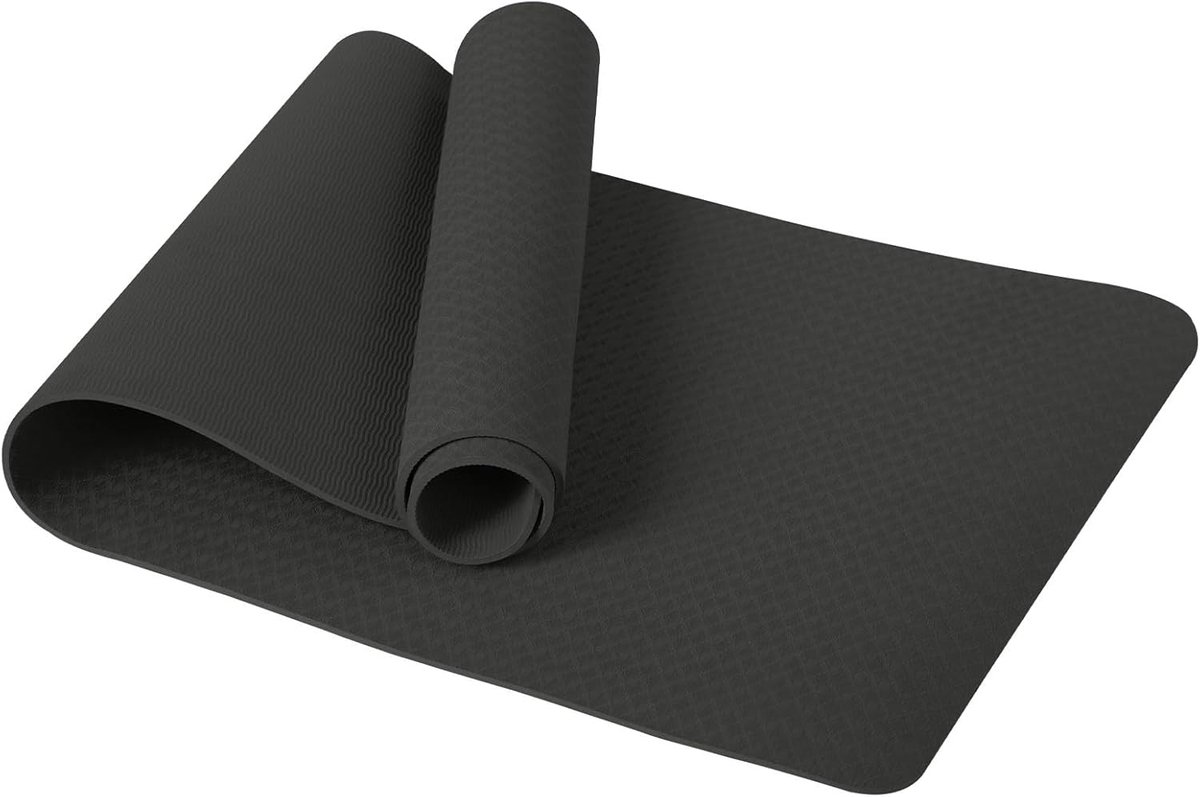 SnelShoppen - Good Nite Yogamat - Extra Dikke Antislip Fitnessmat voor Yoga, Pilates, Gymnastiek, Fysiotherapie, Cardio, Meditatie - Tweekleurige Oefe