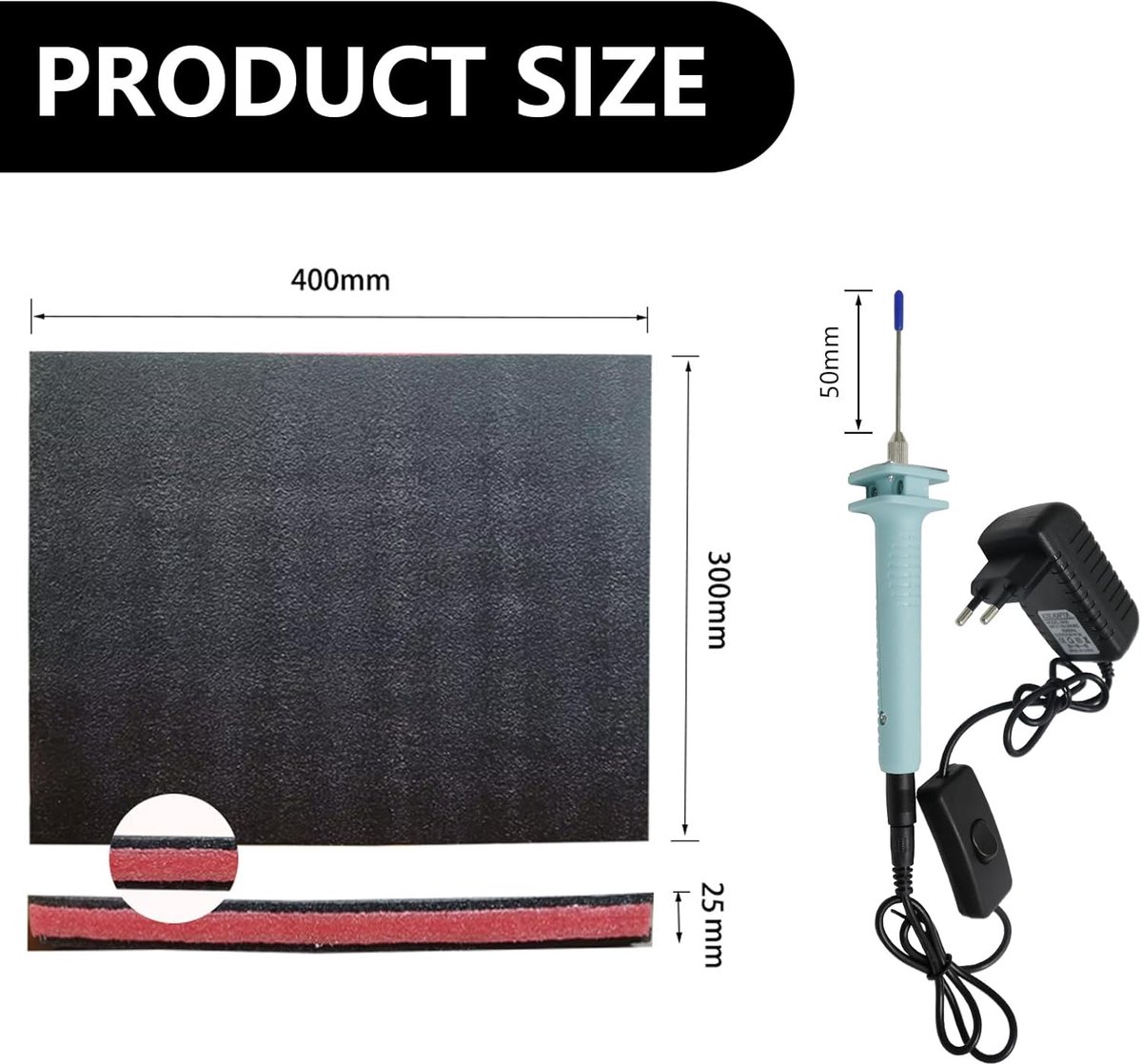 SnelShoppen - Tool Insert Set van 6 - Tool Trolley Inserts - Hard Schuimplaat met Foam Cutter - Op maat Snijden en Peelen voor Gereedschapskisten, Fli
