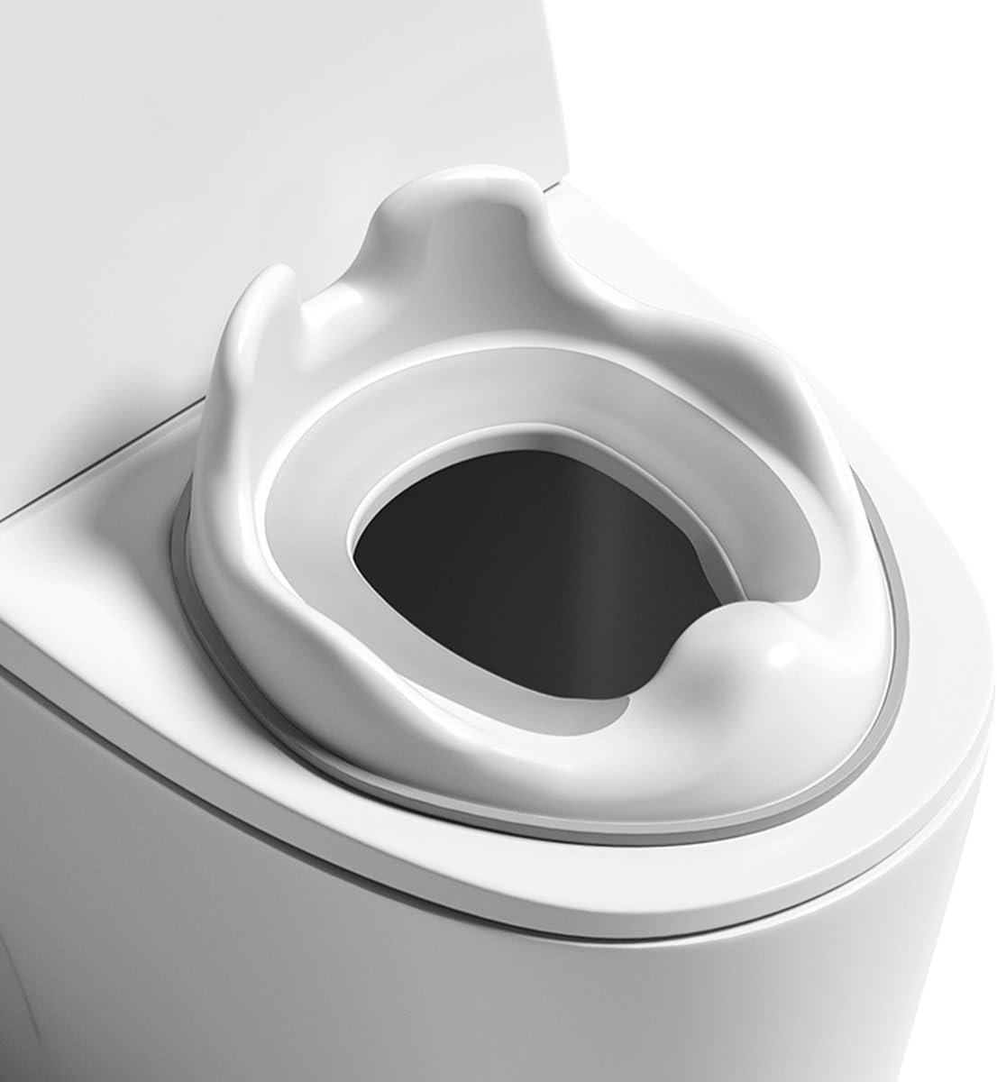 SnelShoppen - Toiletverkleiner voor Kinderen - Ergonomisch, Makkelijk Schoon te Maken, Rabbit Grijs - Overgang naar Toilet voor Peuters en Kleuters