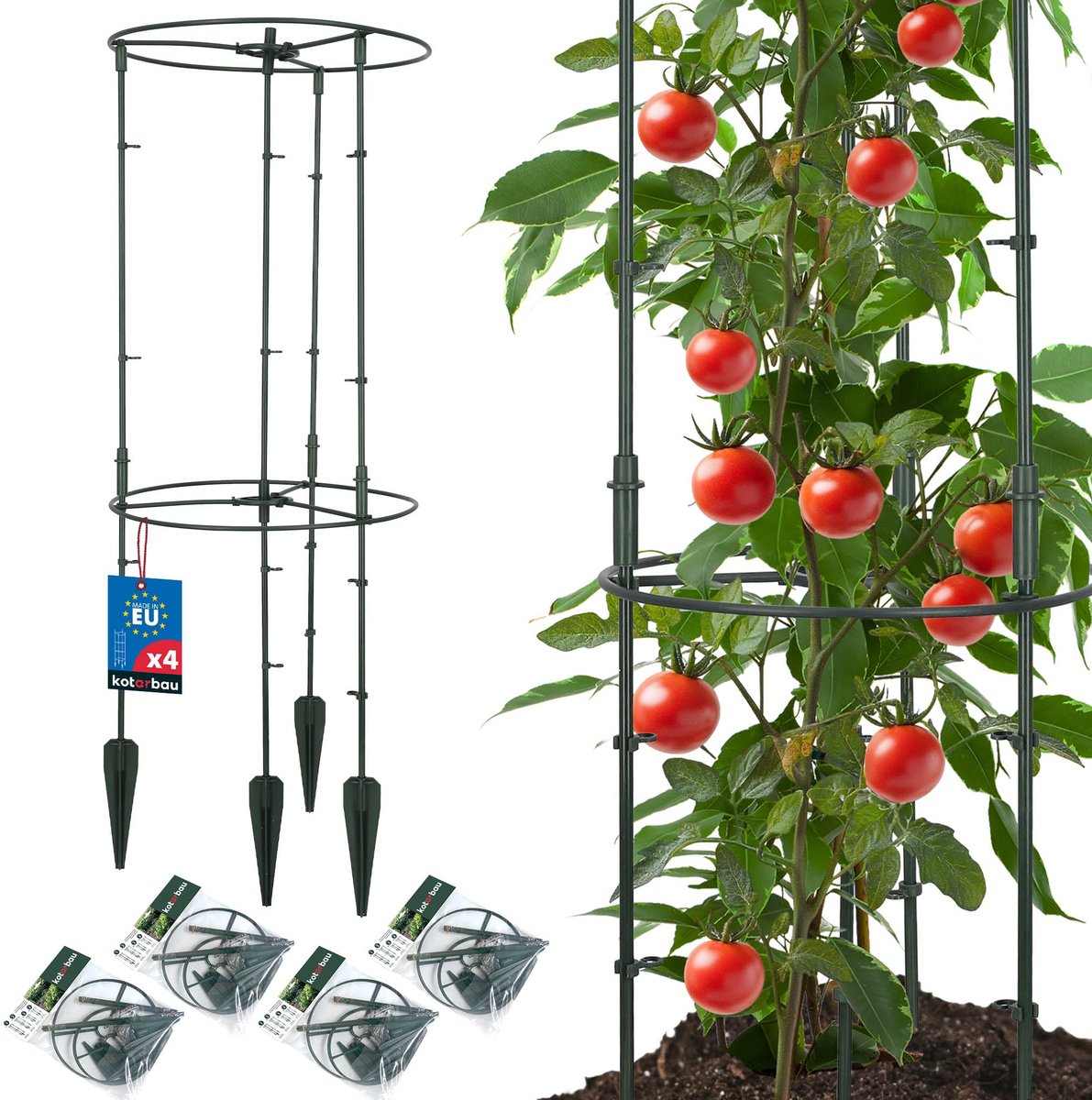 KOTARBAU 4 Stuks Plantensteun, Klimplantensteun, Trellis Voor Klimplanten