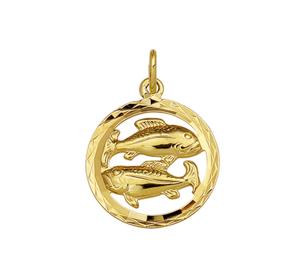Marie Celeste hanger sterrenbeeld vissen gediamanteerd - 16 mm - Goud
