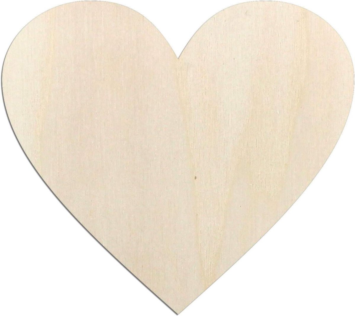 Houten Hart Vorm - Decoratie Hart - Zelf Maken - 4 Mm Dik - 56x50 Cm - Naturel