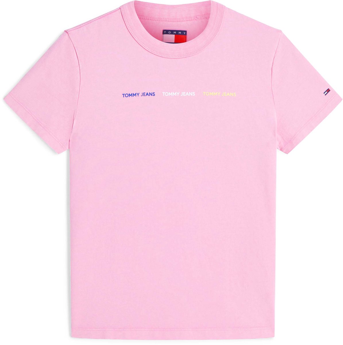 T-Shirt Tommy Jeans Tjw Reg Tj Repeat Wa Fashion Wear Vrouwen Roze