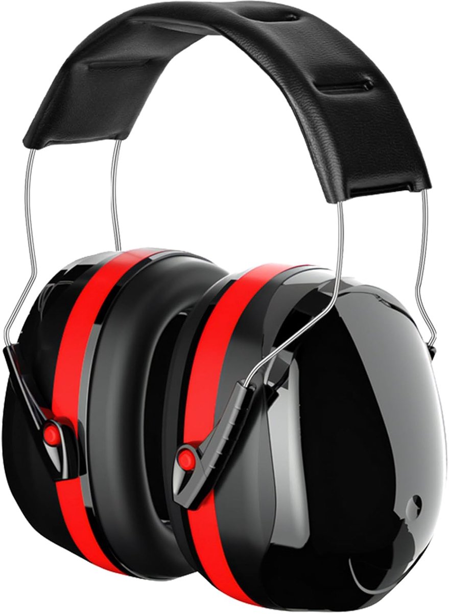 SnelShoppen - Earmuffs voor Volwassenen, 28dB Geluiddemping, Noise Cancelling Hoofdtelefoon met Verstelbare Hoofdband, Zwart, Ideaal voor Feesten, Kam