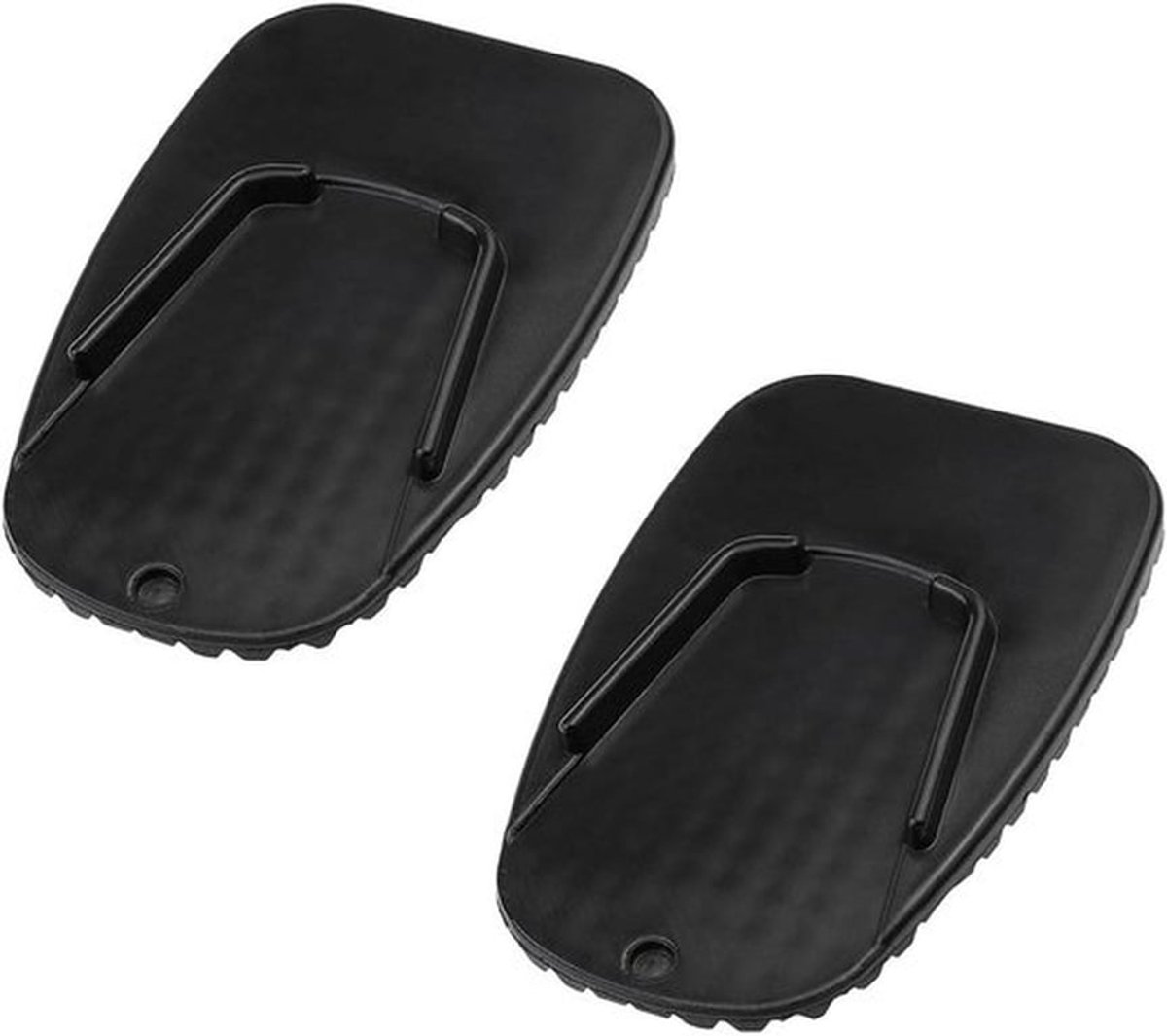 - Motorfiets Ondersteuningsstand - Zijstandaard Pad - Anti-Slip Plaat - PP Plastic - Zwart - Grind Weg - Zachte Grond - Gras - Parkeren - Buiten - Geschikt voor - alle motorfietsen 2x - Ondersteuningsstand Anti-Slip Plaat.