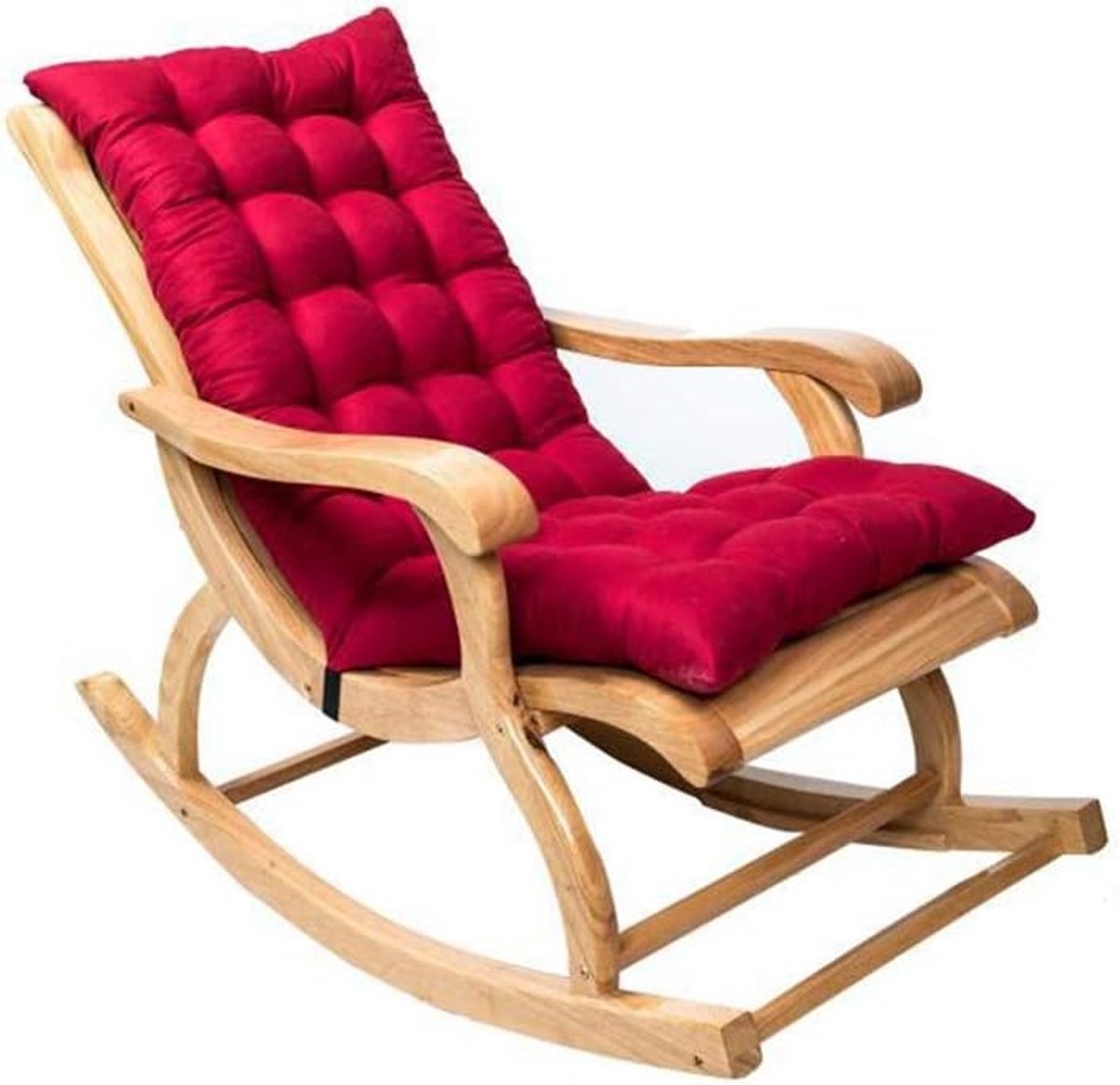 Comfortabele Suede Zonnebed Kussen met Antislip, Dikke Tuinkussen voor Relaxen en Stevige Zitervaring
