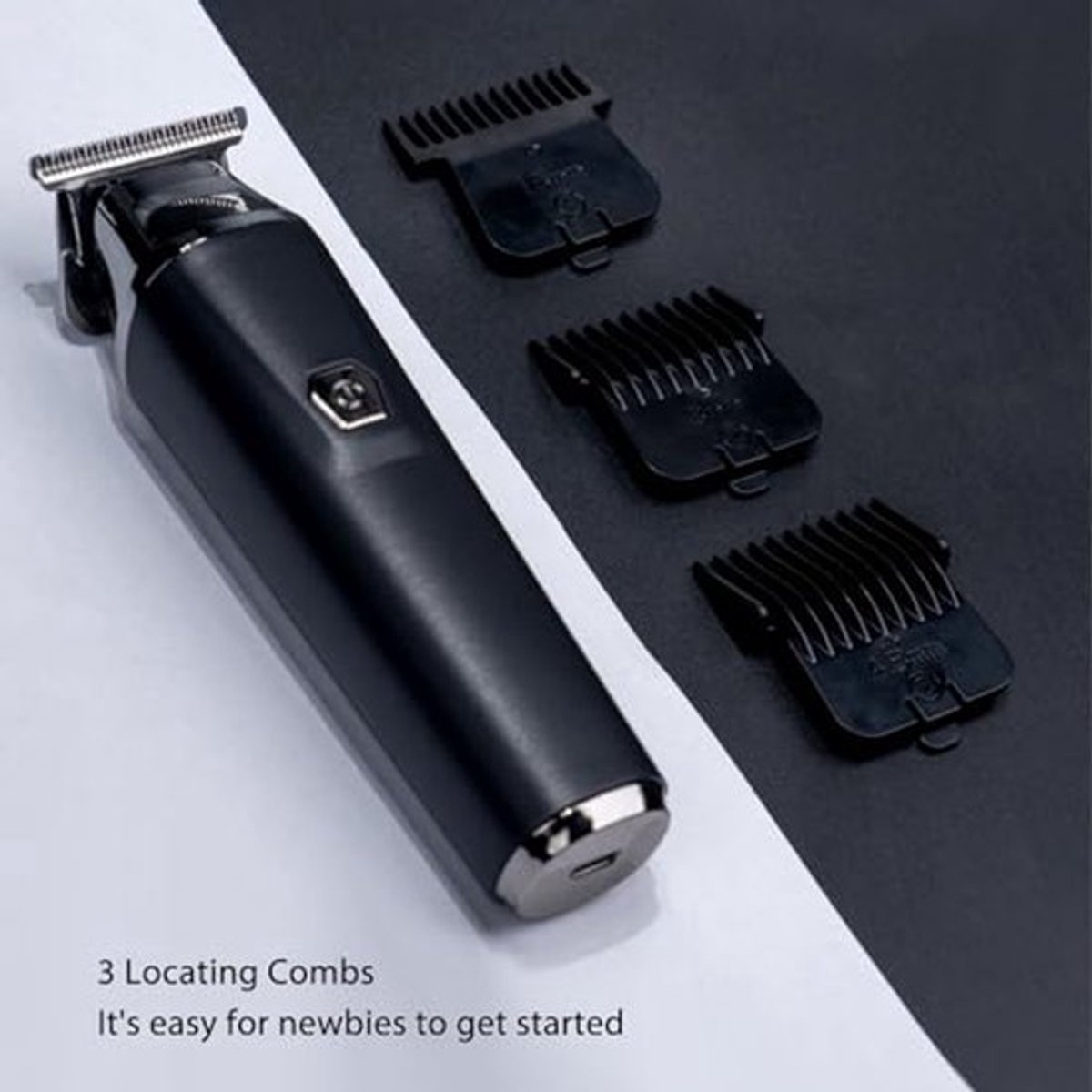 Haartrimmer voor mannen en vrouwen, krachtige motor, geluidsarme haartrimmer met lcd-scherm en opladen via USB, draagbare trimmer voor kapsalon, complete set