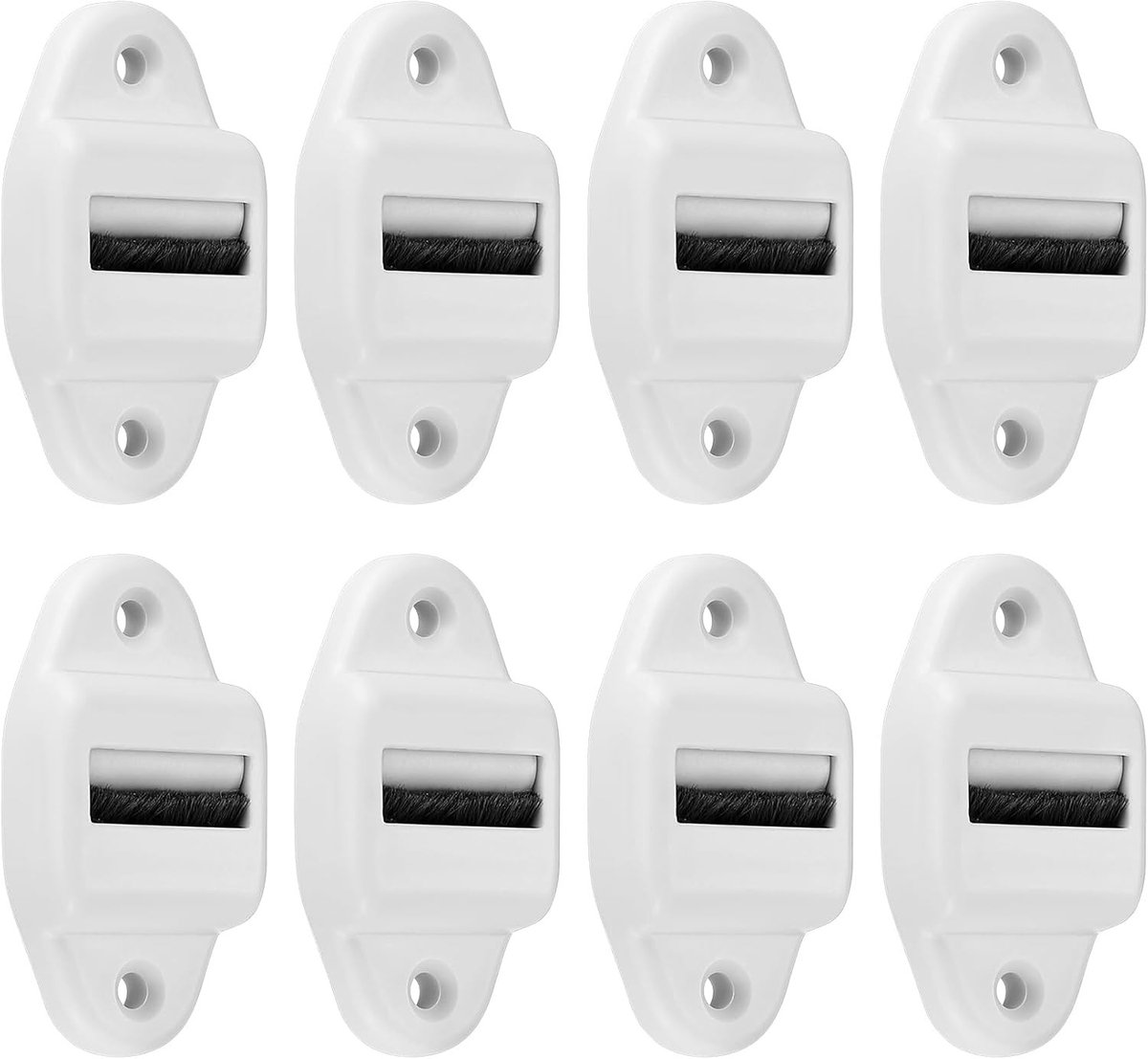 Set van 8 Roller Shutter Tape Guides voor 24mm Rolgordijnen met Roller en Borstel, Inclusief 40mm Gat Doppen en Accessoires