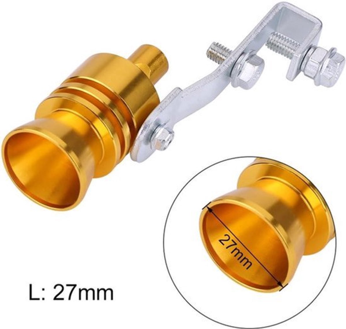Aluminium Turbo Sound Muffler Pipe Whistle Auto Turbo Geluid Uitlaat Fluit Blow-off Ventie