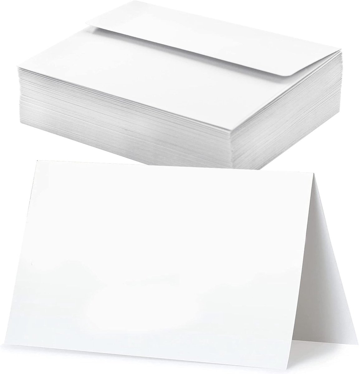 100 Stuks Witte Cadeaukaart Enveloppen A6 4x6 Inch - Lege Wenskaarten Enveloppen voor Bruiloften, Feestjes en Bedrijfspresentaties