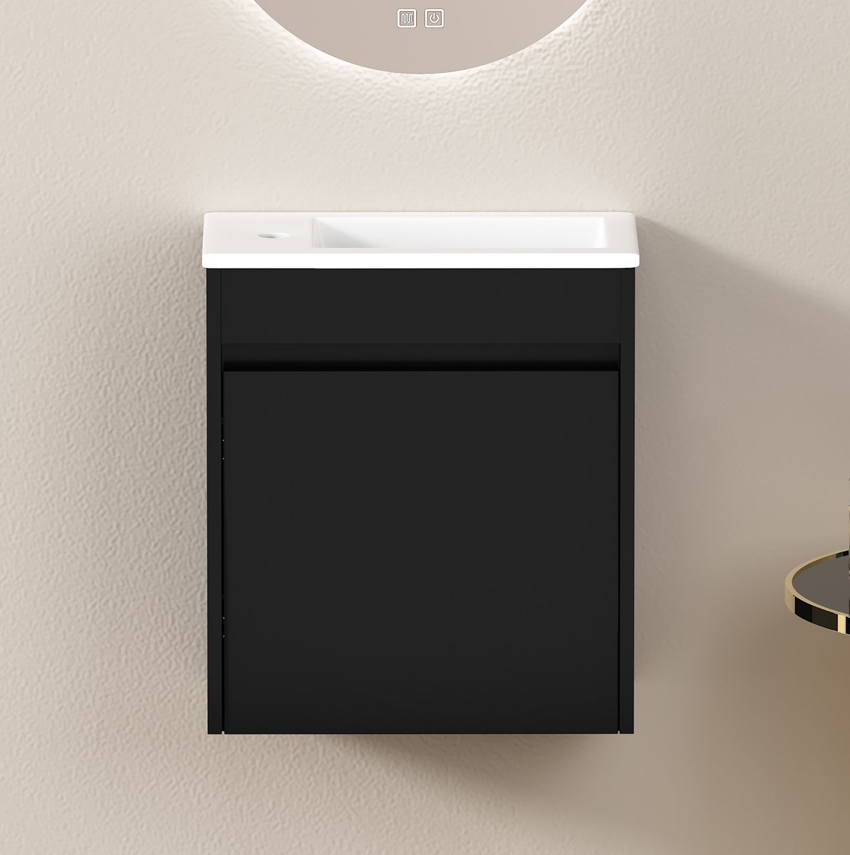 FloraGrace Badkamerkast - Compacte Opbergruimte Met Soft-Close Deur - Voor Badkamer En Kle