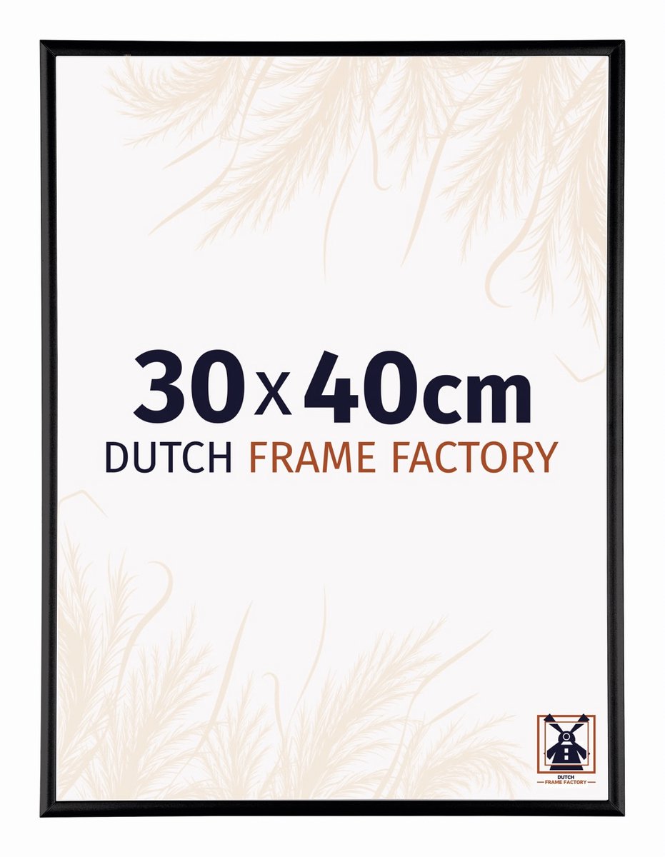 Dutch Frame Factory Fotolijst 30x40 cm - Aluminium - Zwart Hoogglans - Kampen