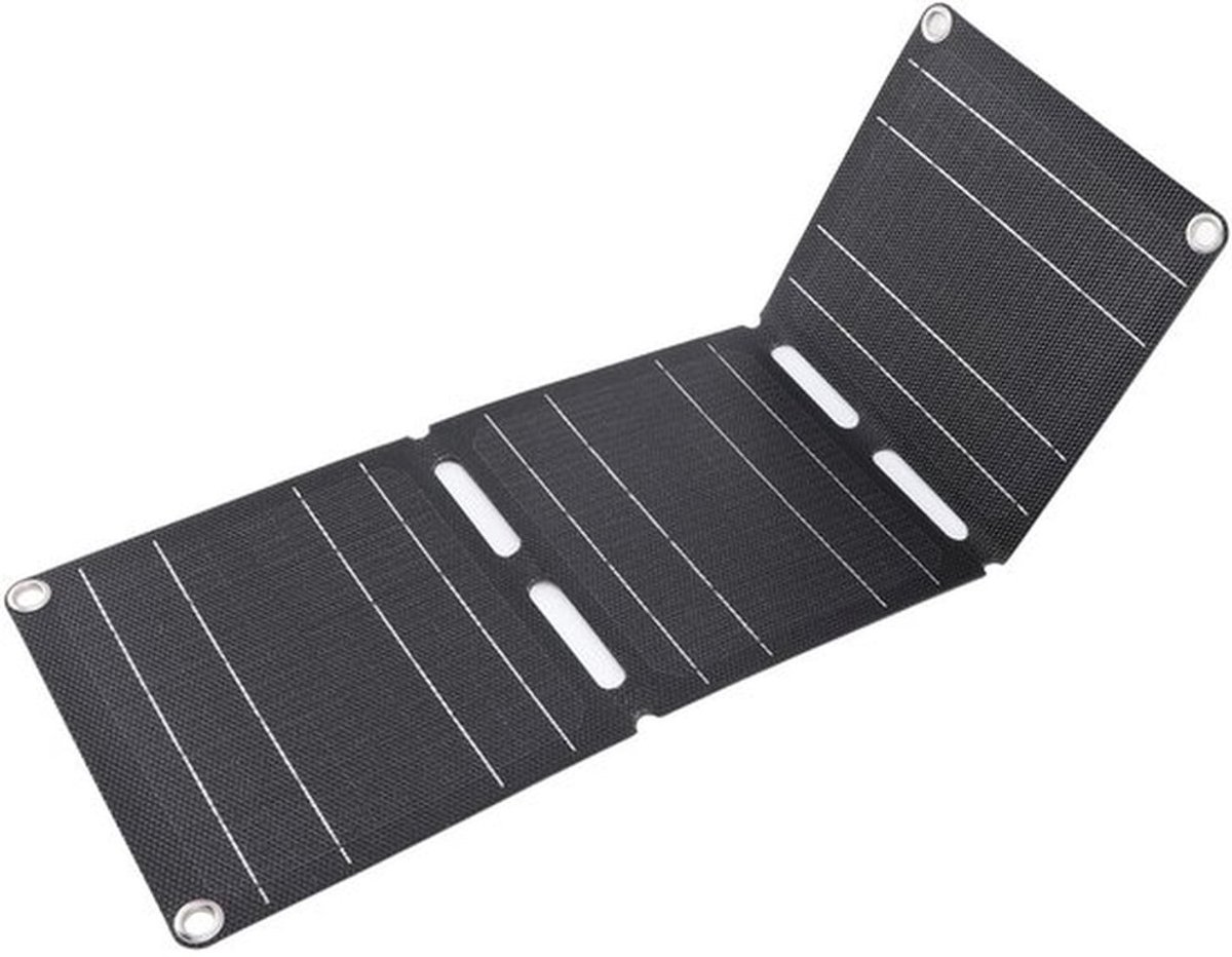 30W Vouwbaar Draagbaar Zonnepaneel Oplader met Dubbele USB, Waterdicht voor Kamperen, 1 tot 3 Aansluitsnoer