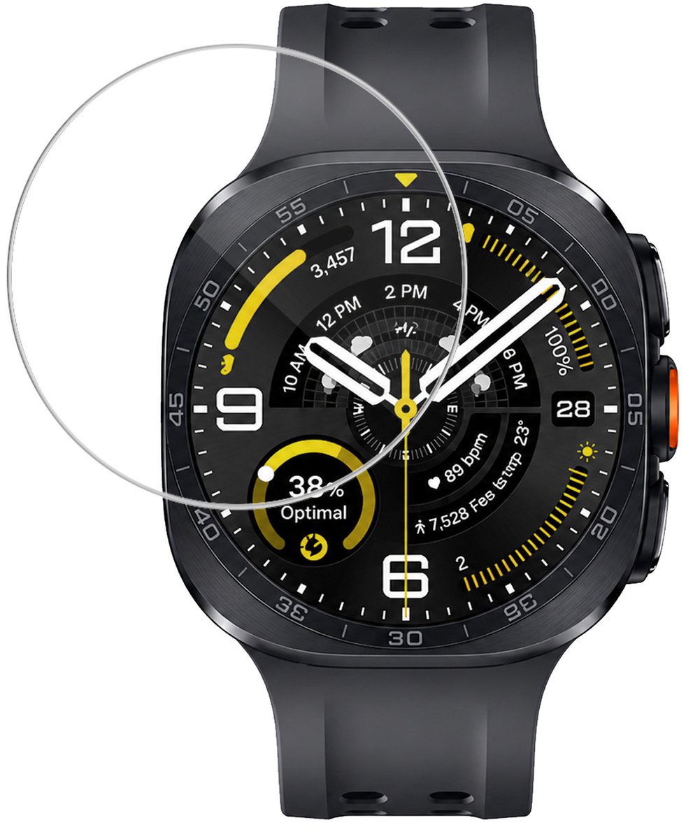 Screenprotector - Geschikt voor Samsung Watch Ultra 2 - Sterk & Shockproof - Tempered Glass - Beschermglas Screen Cover - Gehard Glas - Bescherm Protector voor Smartwatch