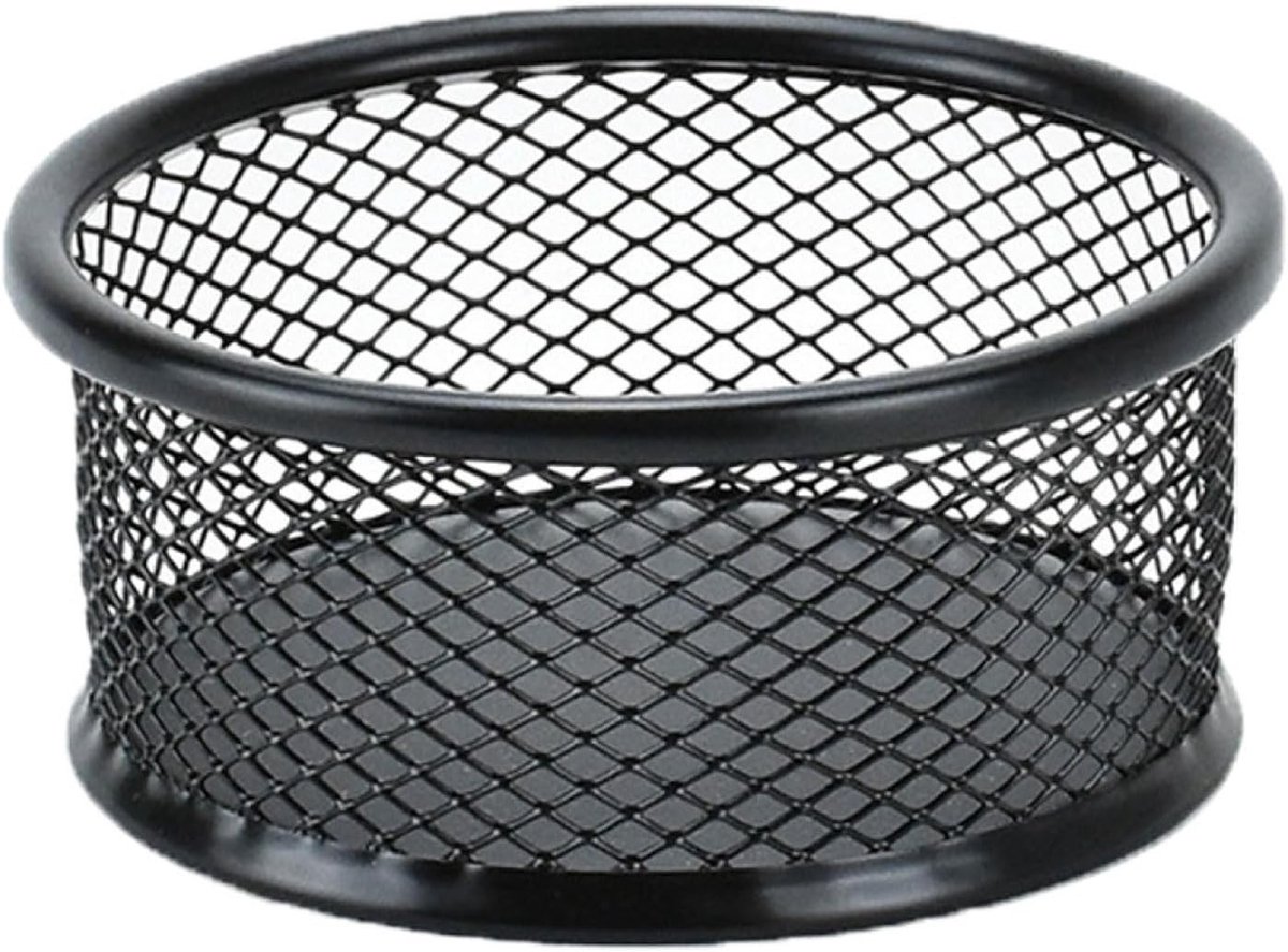 Mesh Paper Clip Houder - Organisator voor Paperclips - Bureau Accessoires voor Thuis en Kantoor, Zwart