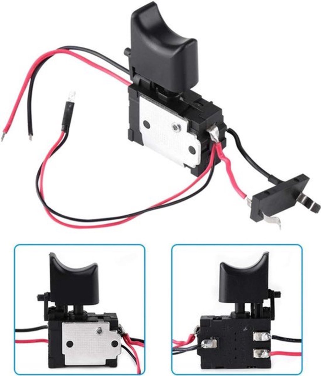 Snelheidsregelaar Trigger Schakelaar 7.2 V-24 V Lithium Accu Boormachine met Kleine Lamp Positieve en Negatieve Snelheidsregeling