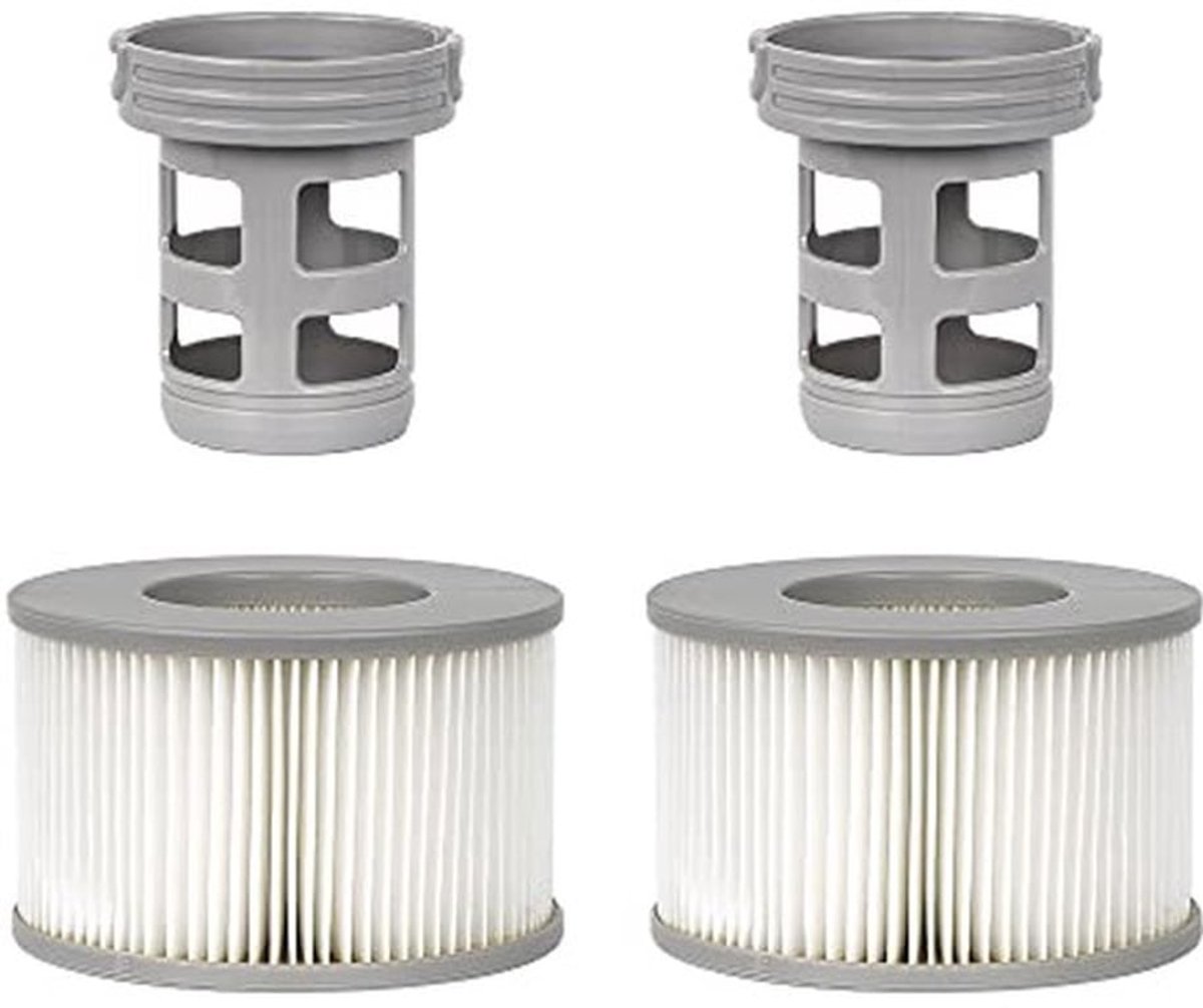 Hottub Spa-Accessoires Set – Vervangingsfilters en Adapter voor Opblaasbare Zwembaden