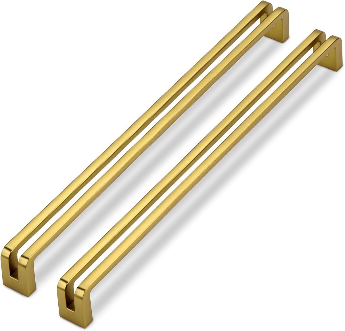 6 Stuks Gouden Keukenladen Handgrepen 256mm Gatafstand, Zinklegering Deurgrepen voor Kasten en Meubels