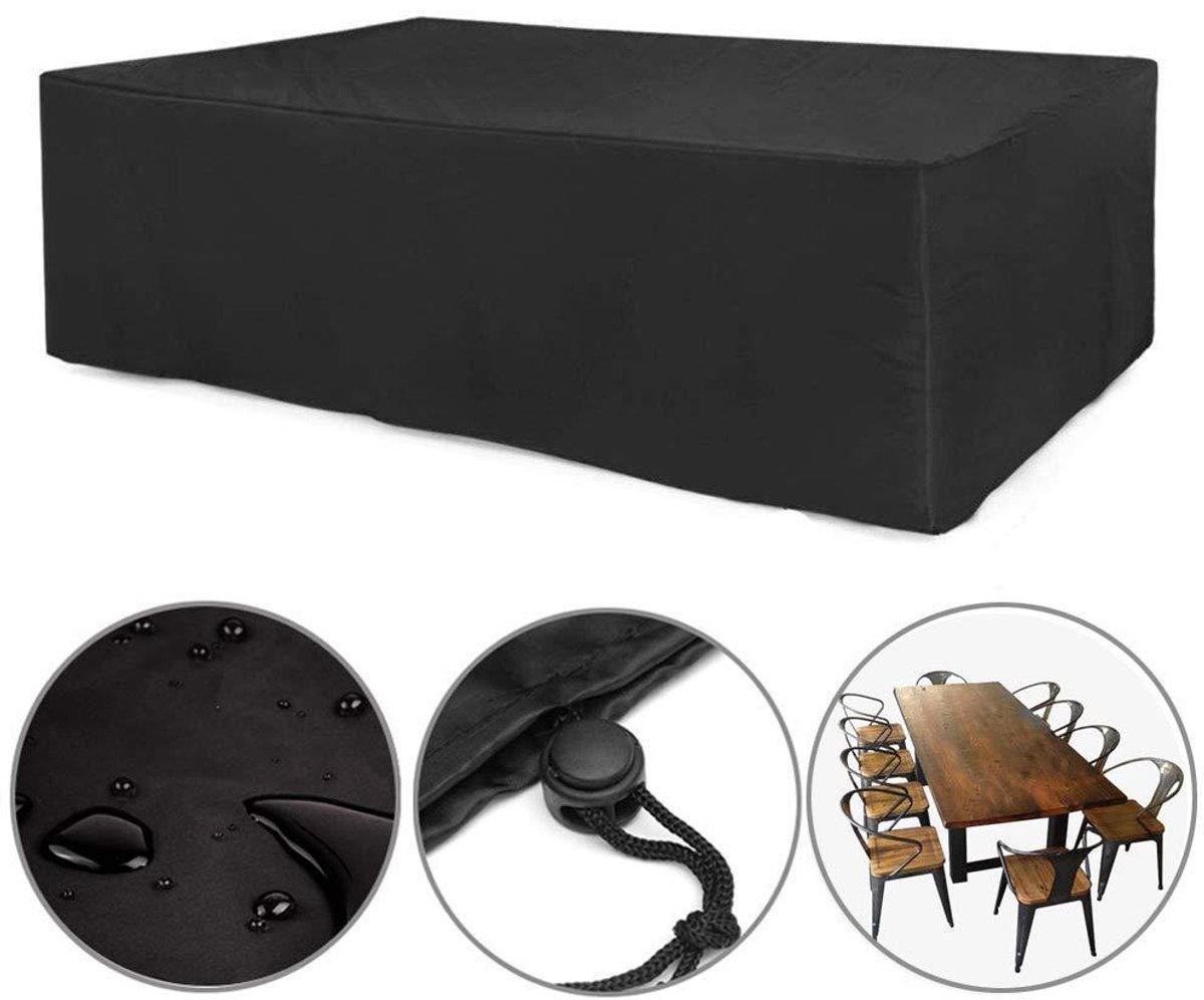 Tuinmeubelhoes - waterdicht - duurzaam - 210D Oxford-doek -230*165*80cm - zwart - openlucht - Beschermhoes voor tuintafel en stoel - Stofdicht en waterdicht