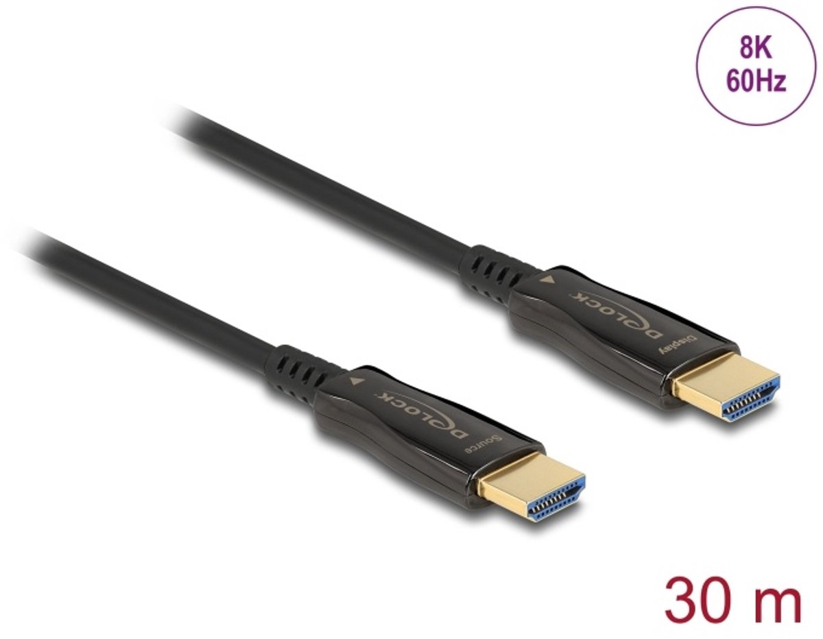 DELOCK Aktives Optisches Kabel HDMI 8K 60Hz 30m