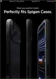 iPhone 14 Pro in Spigen hoesjes, getoond vanuit drie hoeken.