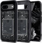 Spigen Ultra Hybrid Hoesje Geschikt voor Google Pixel 8a - Back Cover met Air Cushion - Zero One Zwart