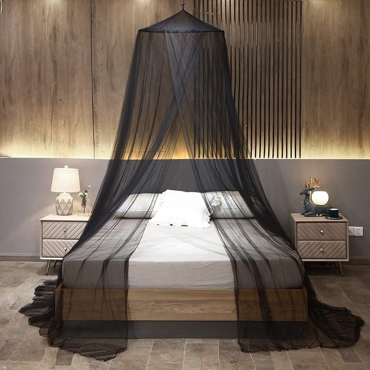 longziming -Moskitonetz - Mugennet - Bednet - 360-Gradenschutz - Bohrfreie Installatie - Fijnmazig Weefsel - Lichtgewicht Design - Ideaal Voor Reizen En Camping - 1 Stuk