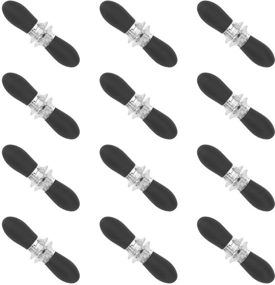 12 stuks maïskolvenprikkers roestvrij staal maïskolvenprikkers, BBQ-gereedschap, maïskolfhouder, voor keukengereedschap (zwart)