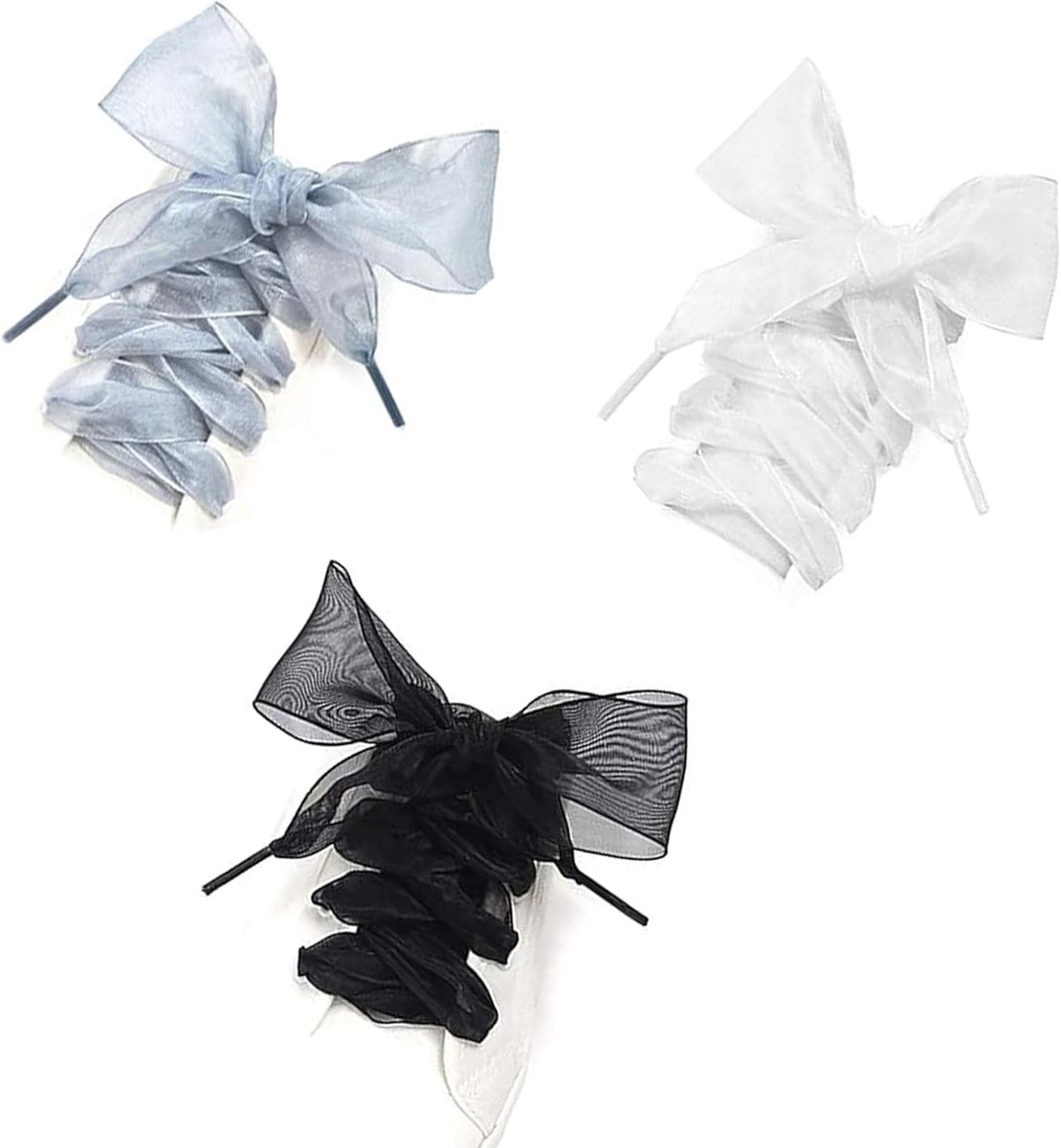 Kleurige Mode Veters 120 cm Satijn Organza Voor Sport- en Hardloopschoenen, Boots en Casual Schoenen
