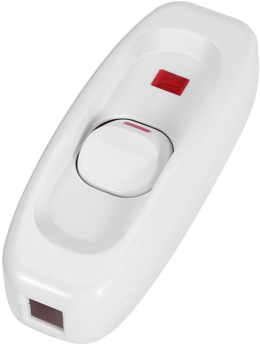 Inline AAN/UIT-schakelaar voor bureaulamp met LED-indicatielampje (AC 250V 10A) (2#)
