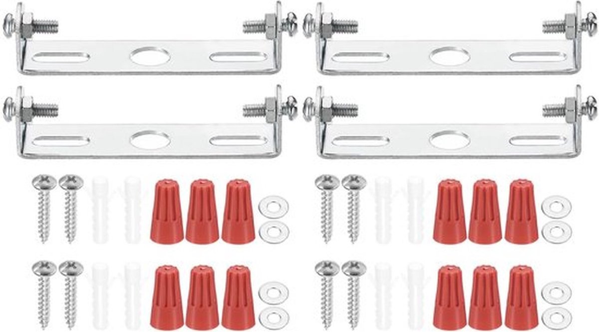 Universele Montagekit voor Lamp - 70mm, 4 Sets Plafondplaat met Beugel en Schroeven