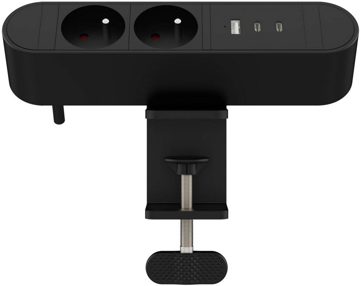 Multi Desktop Stopcontact 2-voudig Frans, 1 x USB-A, 2 x USB-C, 30W, 1,8m