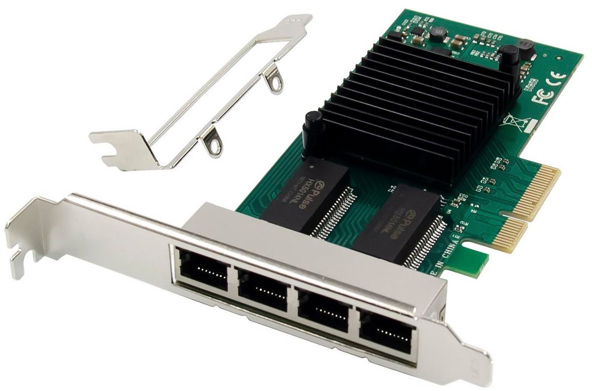 Microconnect MC-PCIEX4-I350-T4-1GBE netwerkkaart Intern Ethernet 1000 Mbit/s