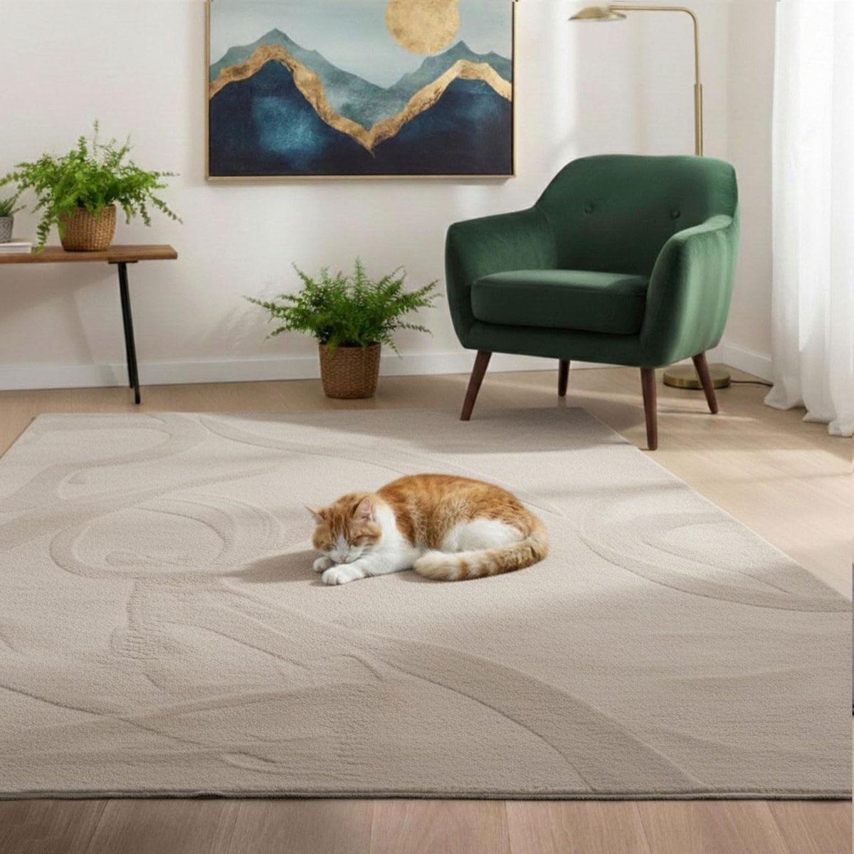 Vloerkleed Wolachtig - Zacht Kleed - Woonkamer Decoratie - Wasbaar Geschikt Vloerverwarmin