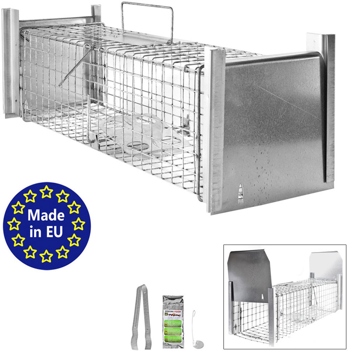 Live Trap Marter Rattenval Live Wezel Tuin Konijnenverdediging Verplaatsingsval Huisaccessoires Rat Repel Zolder 65 x 17 x 17 Stabiele Petigi