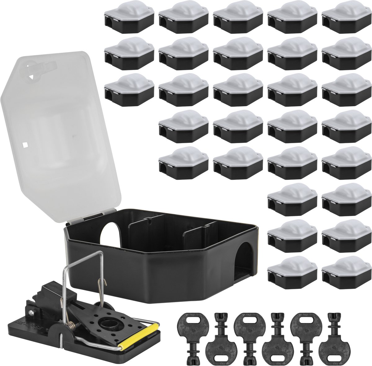 30x Muizenval Muizenval Muizen Tuin Aasdoos Aasdoos Hoek Aasstation voor Muis Gif Muis Aasdoos Gif Aas Vole Muis Transparante Sleutel Petigi
