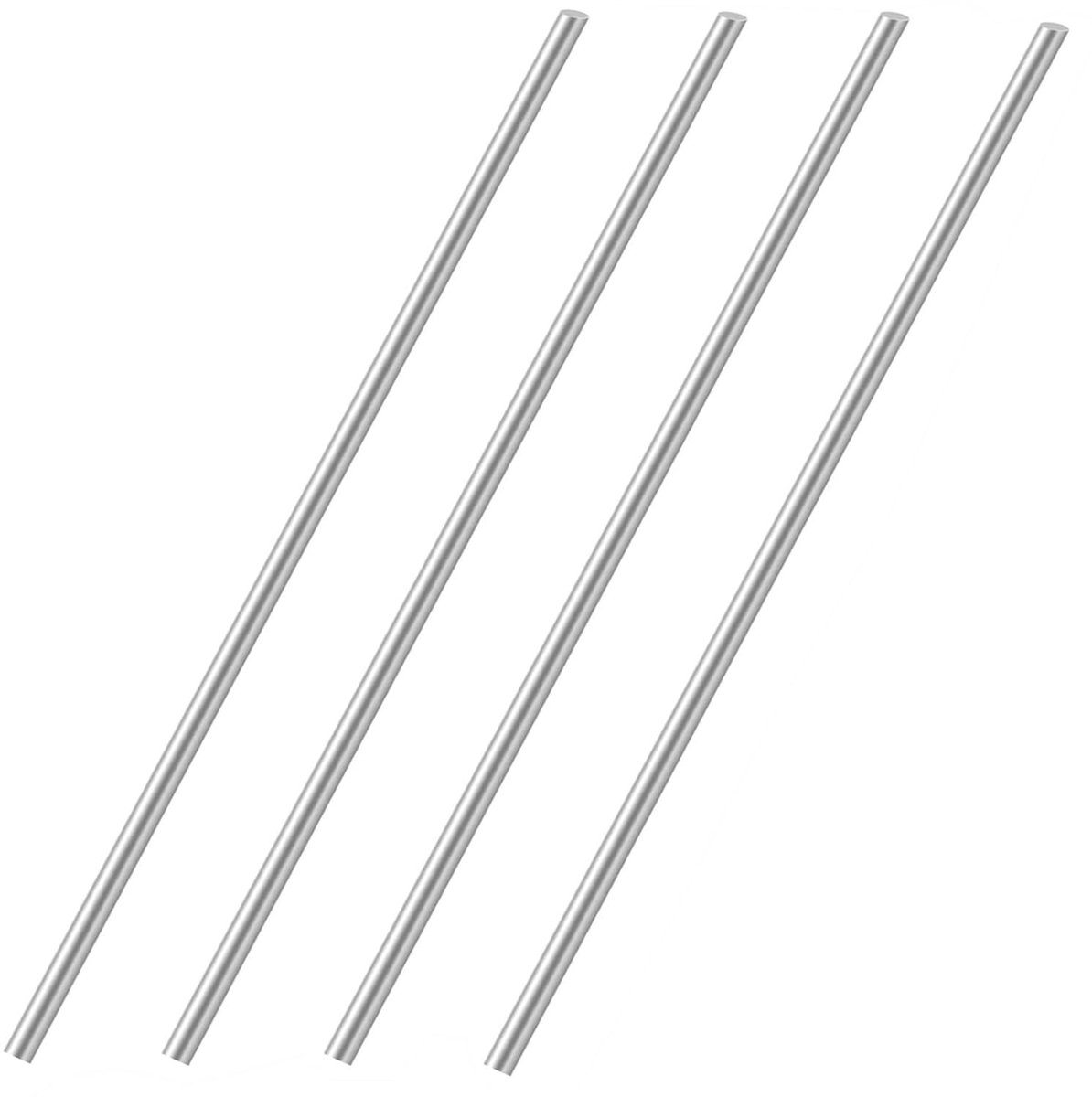 Set van 4 Ronde Stalen Staven 8mm x 200mm voor Creatieve Projecten, DIY en Ambachten