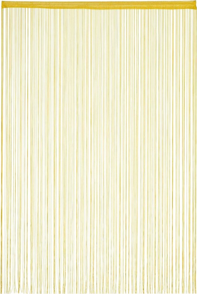 Vliegengordijn Draadgordijn 145 x 245 cm trekkoord in te korten - deuren ramen - wasbaar - goud