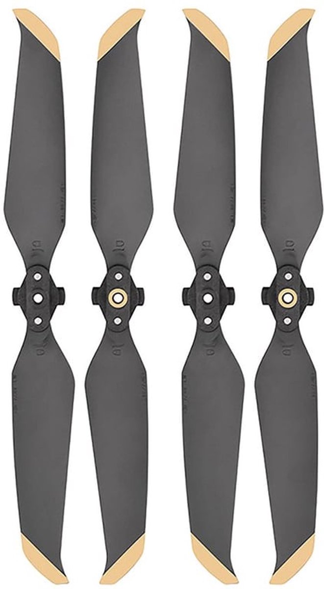 2 Paar Drone Propellers Laag Geluid Propellers Geschikt voor DJI Mavic Air 2 Mavic Air 2S Drone Accessoires - Gouden rand