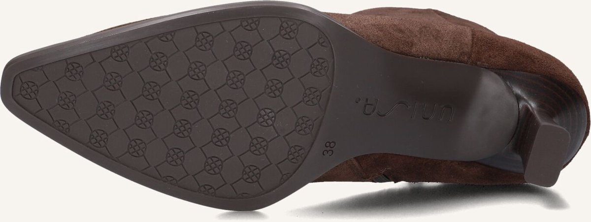 Unisa Lombas Enkellaarsjes - Enkelboots met rits - Dames - Bruin - Maat 37