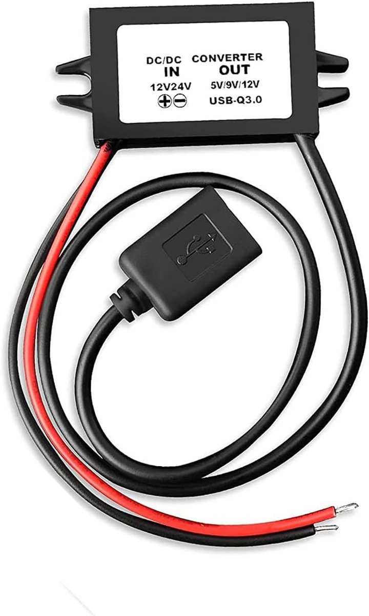 Buck Converter USB 12V naar 5V - DC naar DC converter - 3A uitgangsstroom - Ideaal voor USB-opladers - SnelShoppen
