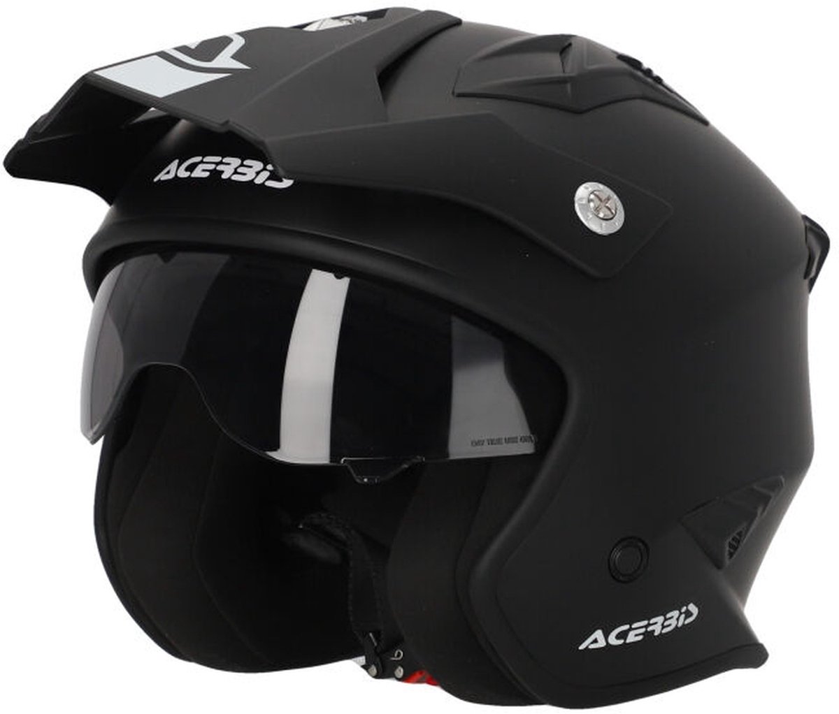 Acerbis Aria Solid Zwart Jethelm - Helm