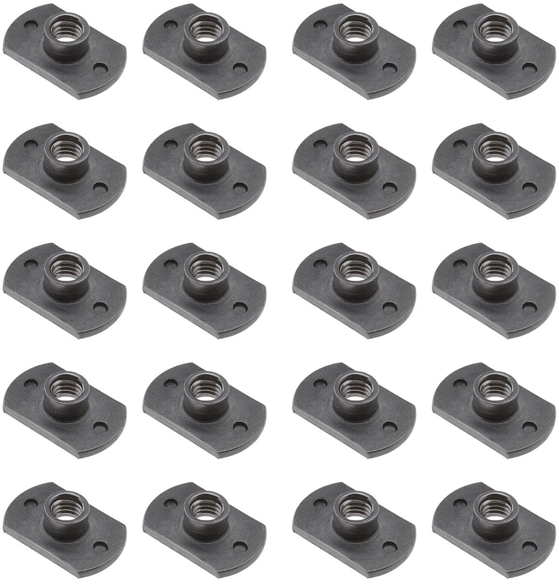 20Pcs Lasmoeren M6 Tab Base UNC Koolstofstaal Machine Schroef T-vormige 2 Projectie Voor Meubels Voertuigen Caster en Industrie Machine